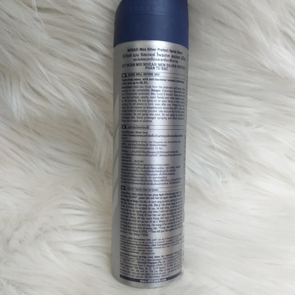 Xịt khử mùi Nivea Men Silver Protect phân tử bạc kháng khuẩn (150ml) | BigBuy360 - bigbuy360.vn