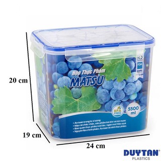 HỘP NHỰA DUY TÂN MATSU 5500ML