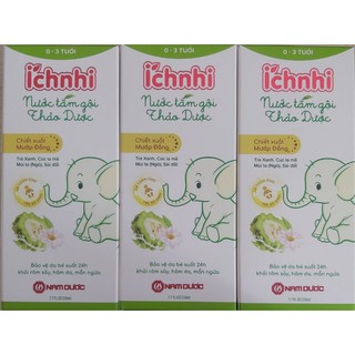 Nước Tắm Gội Thảo Dược Ích Nhi -Bảo vệ bé khỏi rôm sảy, hăm da, mẩn ngứa - Chai 230ml
