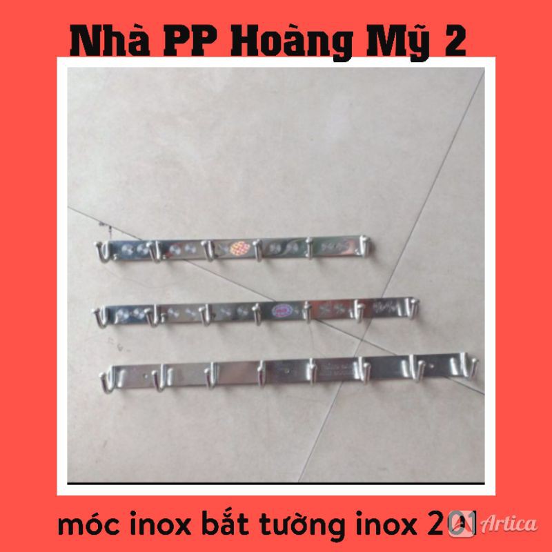 Móc treo quần áo bắt tường Inox 201 cực dày(Bao thử nam châm)