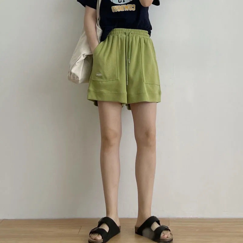 Quần short COZOK thể thao lưng cao in chữ thời trang