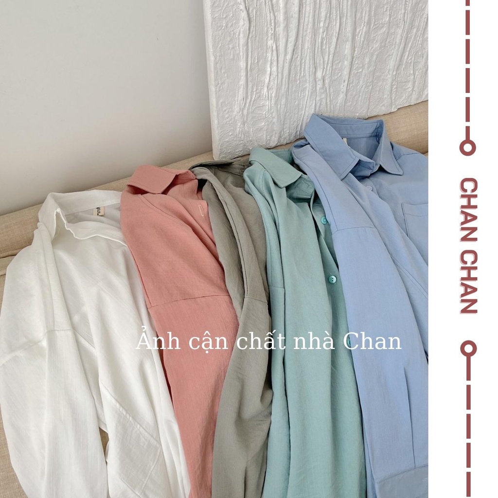 Áo Sơ Mi Oversize Dáng Dài Form Rộng Nhiều Màu Xinh