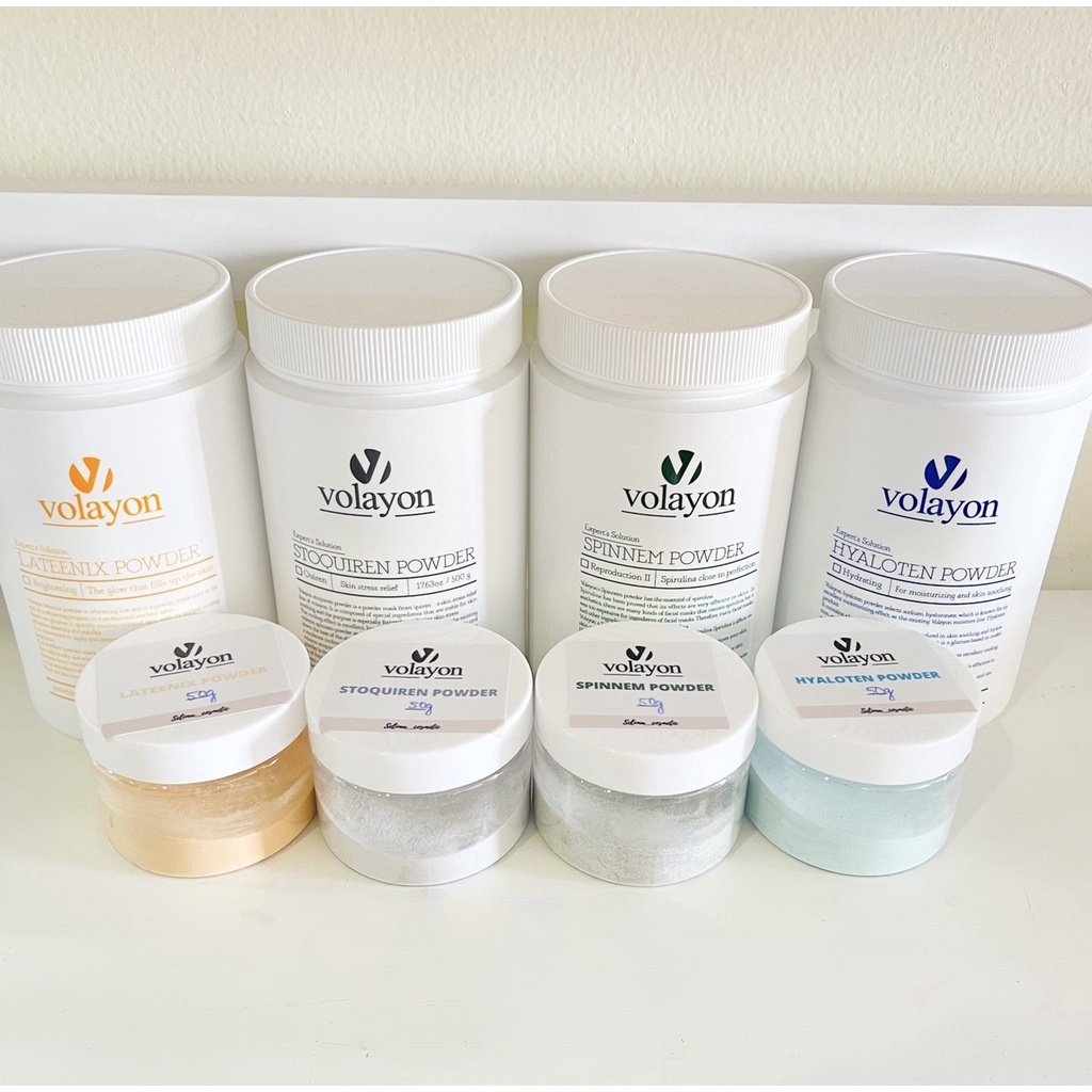 Mặt nạ tảo xoắn Hàn Quốc dạng bột Volayon 50g-100g giúp dưỡng trắng ẩm, mềm làm sạch se khít lỗ chân lông