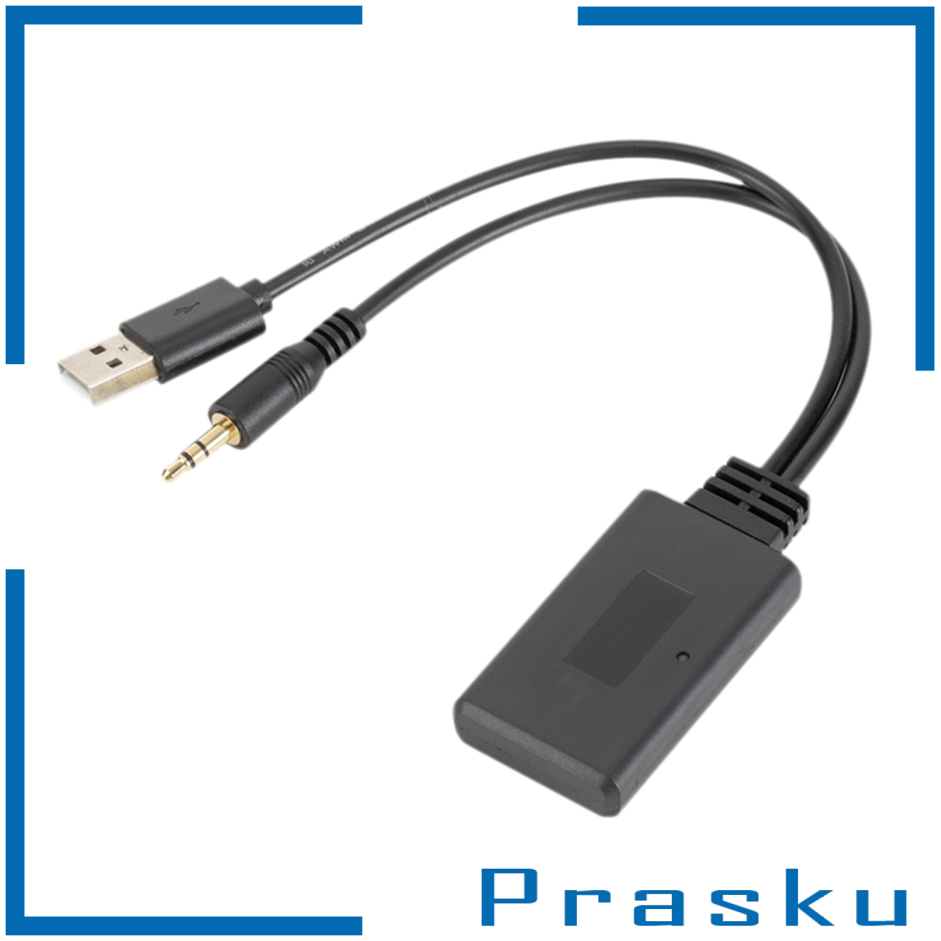 [PRASKU]Mini Bluetooth Receiver Adapter USB + 3.5mm Audio Car Adapter Device Kit New