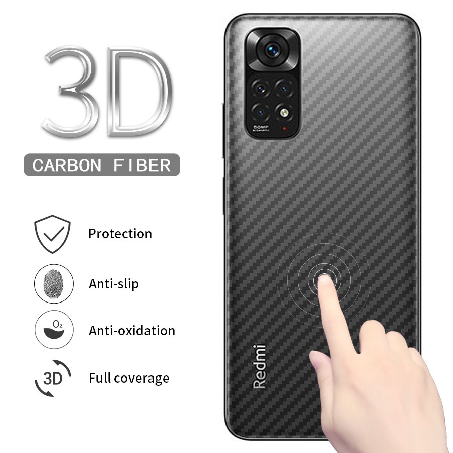 Set 5 Miếng Dán Sợi Carbon Mềm Mại Cho Xiaomi Redmi Note 11 11S 10 10s 9 8 7 11 Pro Plus 5G 9s 9A 9C 8A 7A 6A Mi 11 Lite 11T 10T 9T Poco M3 M4 X3 Pro Nfc F1 F2 F3 X3 GT