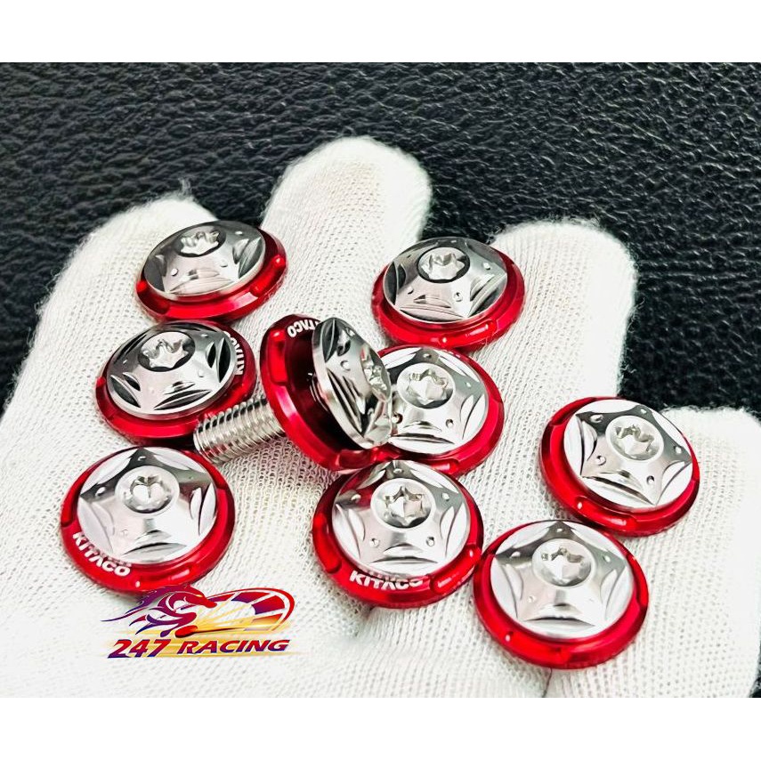 10 Con Ốc 6li20 Salaya Inox 304 tặng kèm 10 Lông Đền Nhôm 6li ĐỎ Kitaco Siêu Rẻ Đẹp