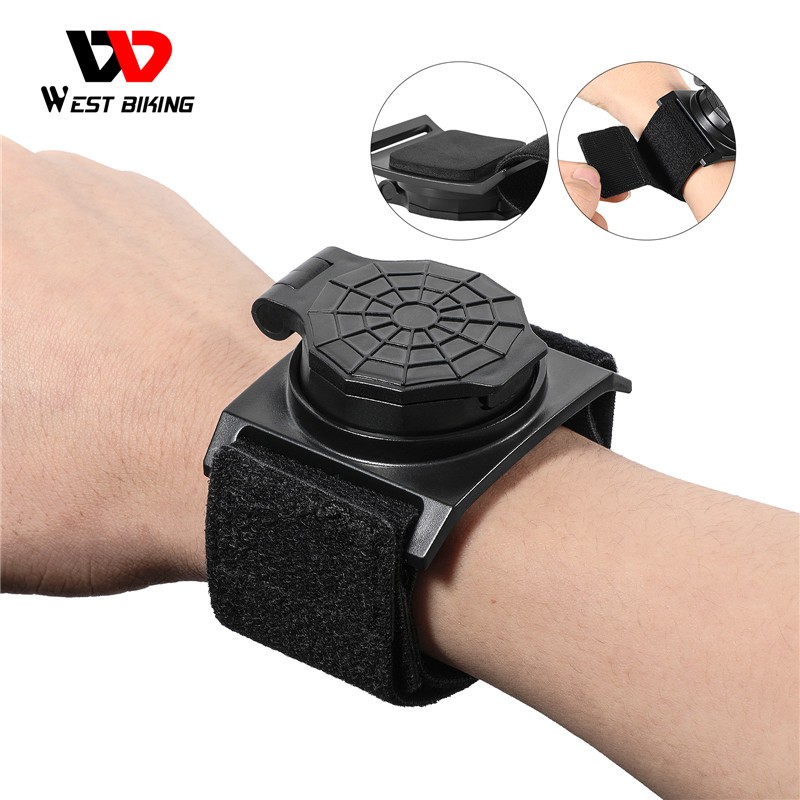 Gương chiếu hậu WEST BIKING xoay 360 độ đeo tay an toàn tiện dụng khi đạp xe