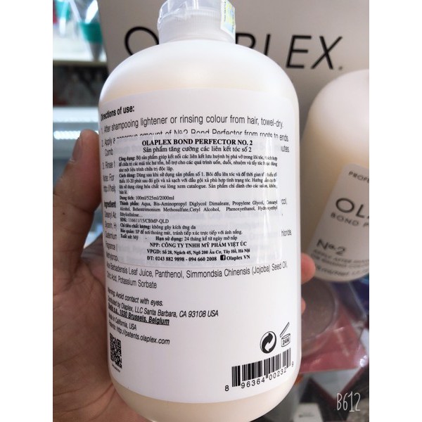 Sản phẩm tăng cường các liên kết tóc số 2 Olaplex Bond Perfector 525ml