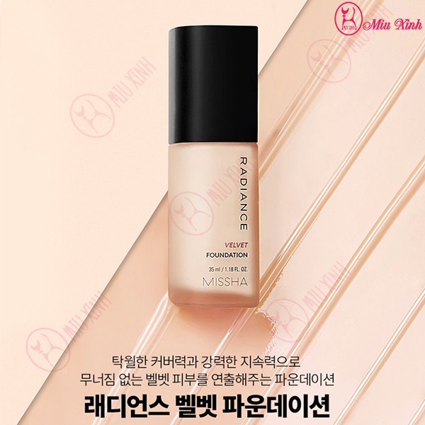 KEM NỀN KIỀM DẦU [MISSHA] Radiance Velvet Foundation SPF30 PA++