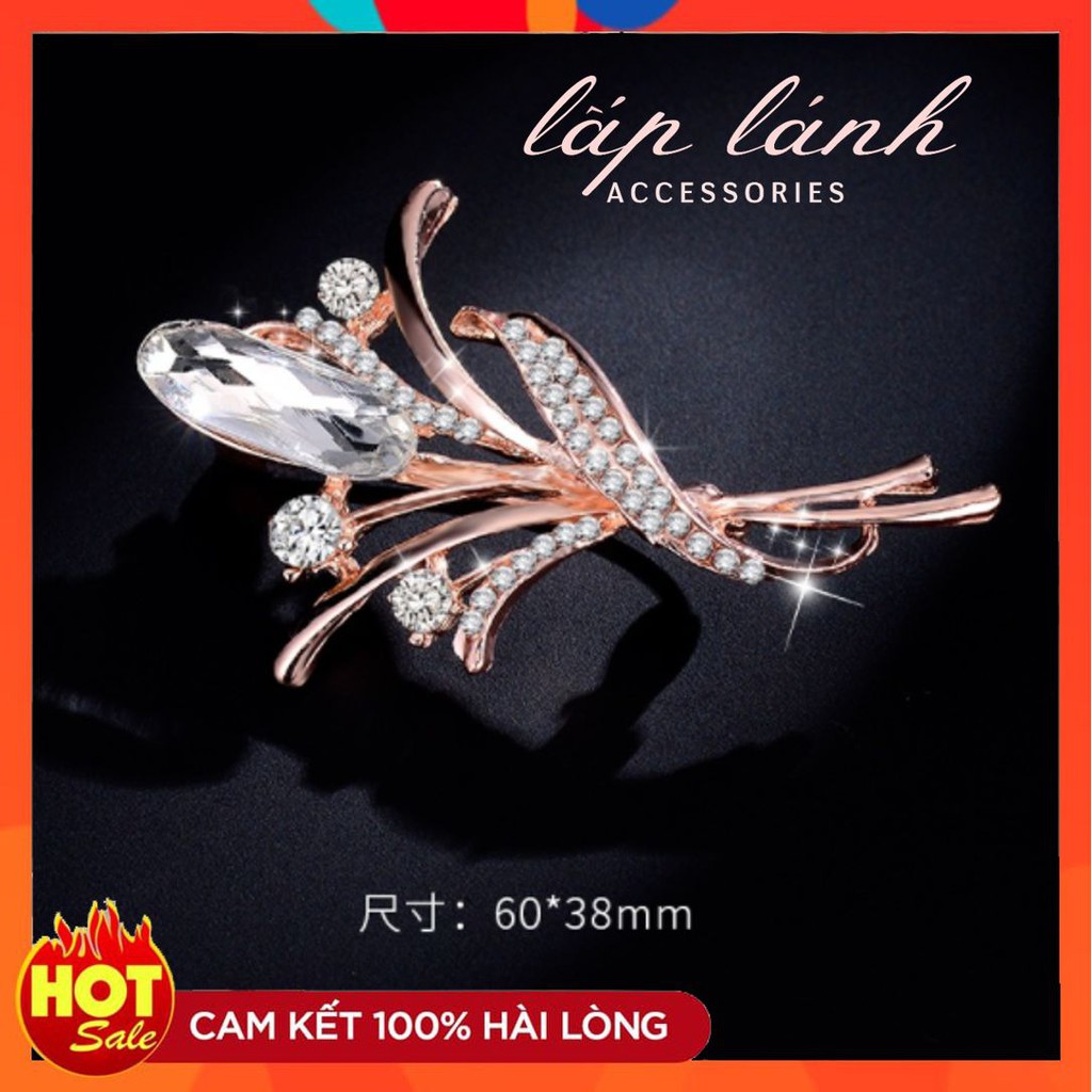 [HOT] TRÂM CÀI ÁO, KIM CÀI ÁO HÌNH BƯỚM HOA ĐÍNH ĐÁ THỜI TRANG 214KAH01