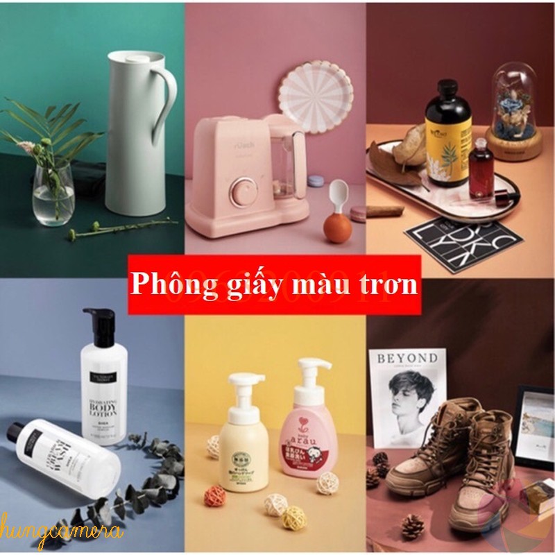 PHÔNG NỀN CHỤP ẢNH SẢN PHẨM 2 MẶT GIẤY MÀU TRƠN