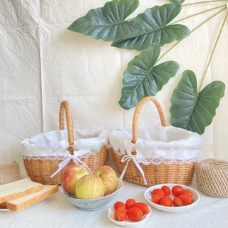 Giỏ mành tre đựng trái cây, đựng đồ đi picnic/ đi du lịch/ trang trí tiện lợi