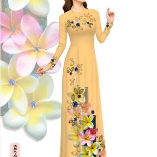 Vải áo dài in 3D ( lụa nhật, tằm ý)
