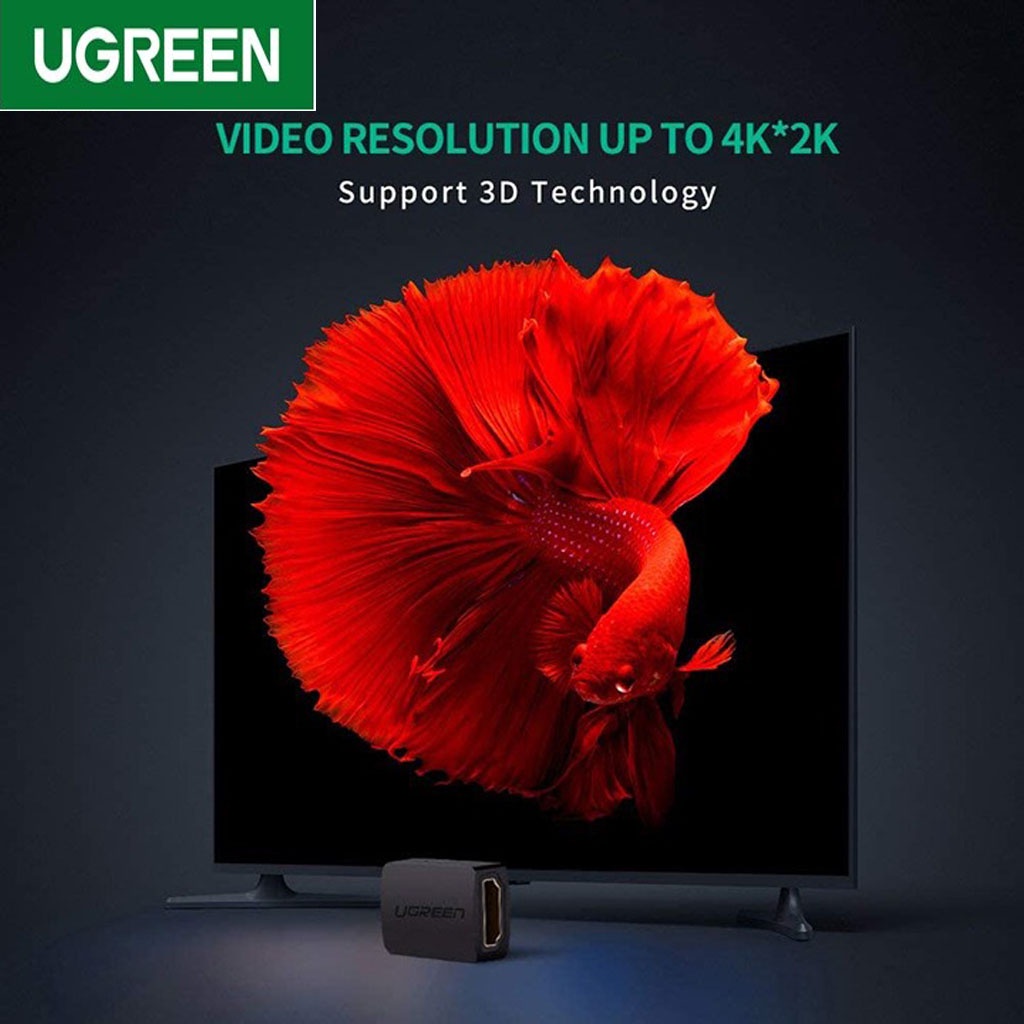 Adapter HDMI to HDMI 2 đầu cái Ugreen 20107 Cao Cấp