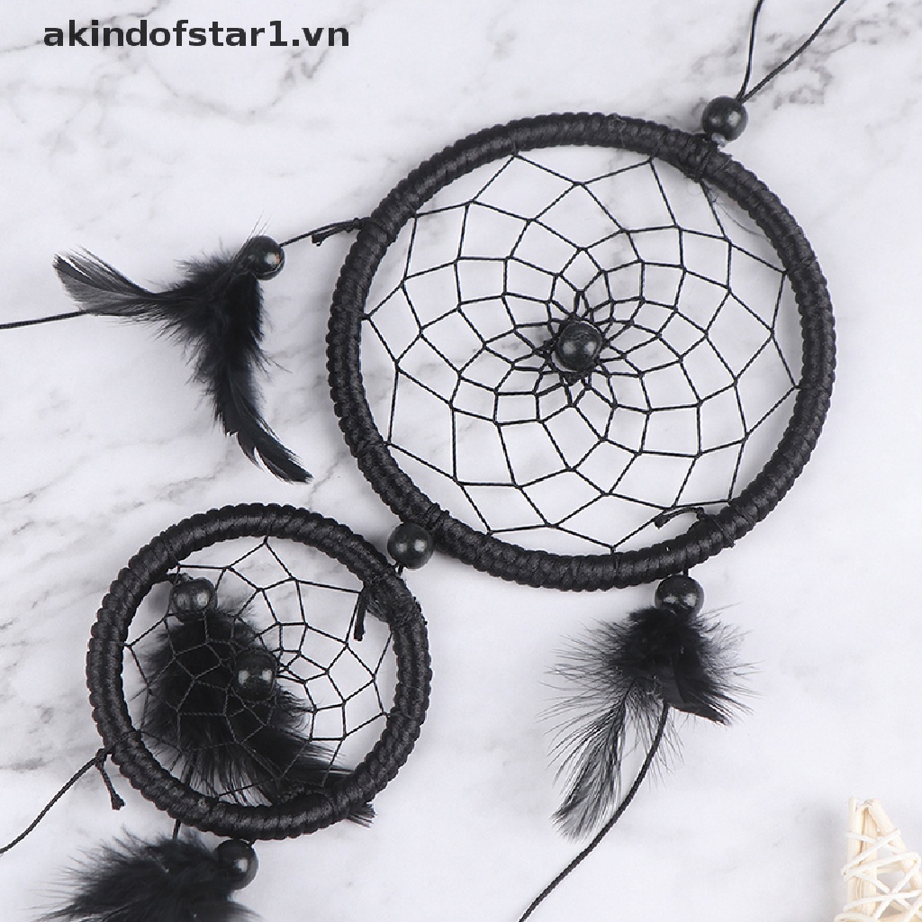 Dreamcatcher Đính Lông Vũ Treo Tường Trang Trí Nội Thất