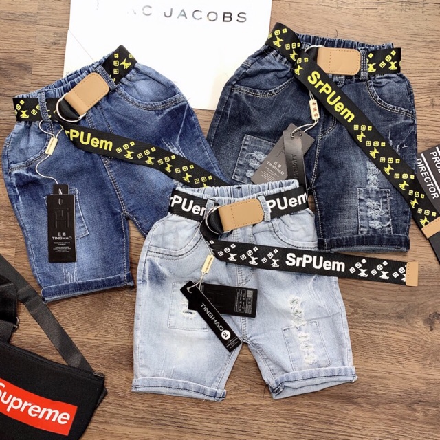 Quần jeans kèm thắt lưng cực chất cho bé trai - QBTLD