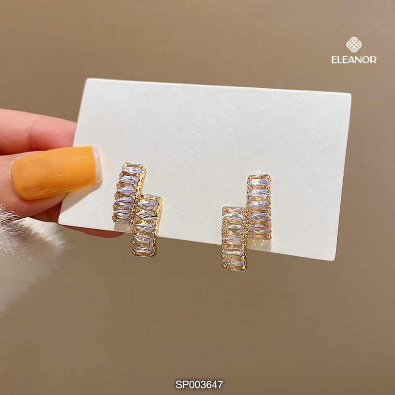 Bông tai nữ Eleanor accessories đính đá phụ kiện trang sức thời trang sang trọng