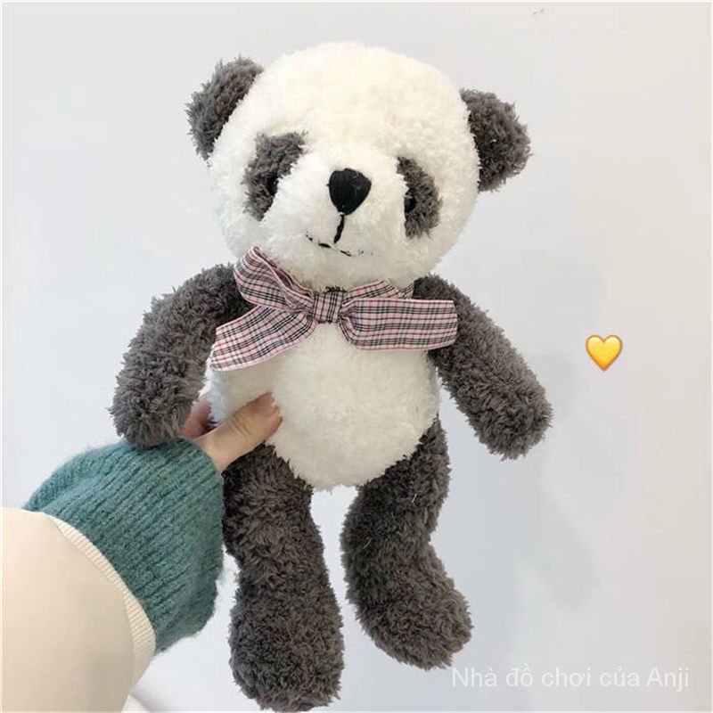 Thú Nhồi Bông Hình Gấu Trúc / Khỉ / Thỏ / Gấu Trúc Mềm Mại Phong Cách Hàn Quốc Cho Bé Gái