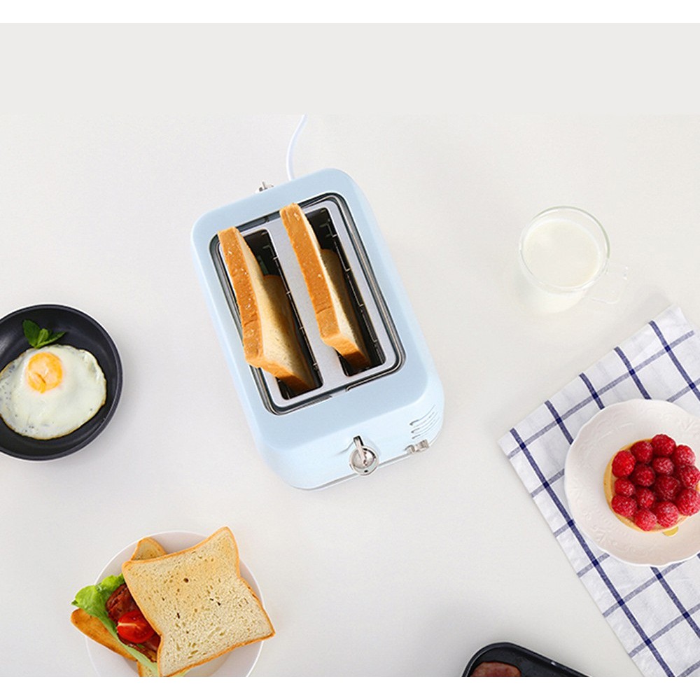 Máy Nướng Bánh Mì Lock& Lock Morning Toaster EJB221BLU Xanh mint