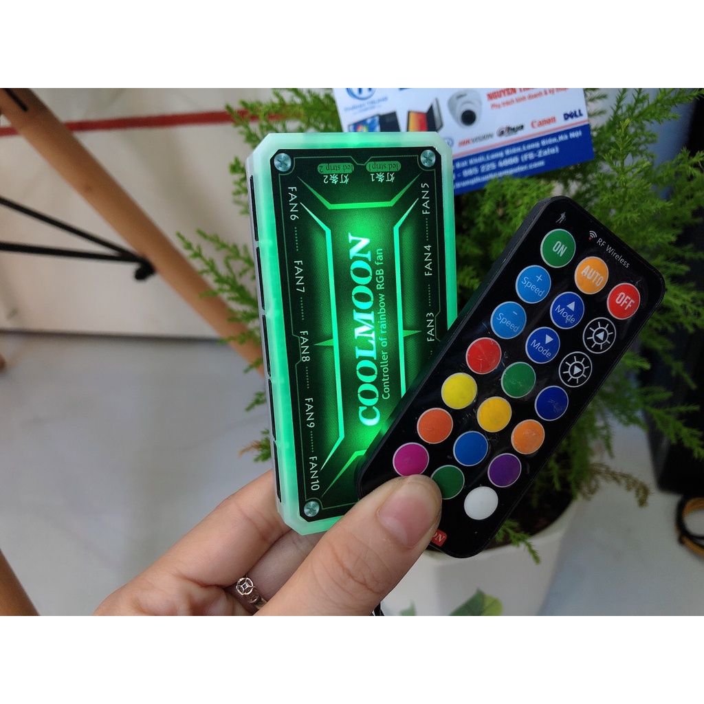 Quạt Tản Nhiệt, Fan Led RGB Coolmoon X3 Có Điều Tốc - Led Sync Main 3 Pin 5v / Bộ Hub Coolmoon (Dùng qua Hub)