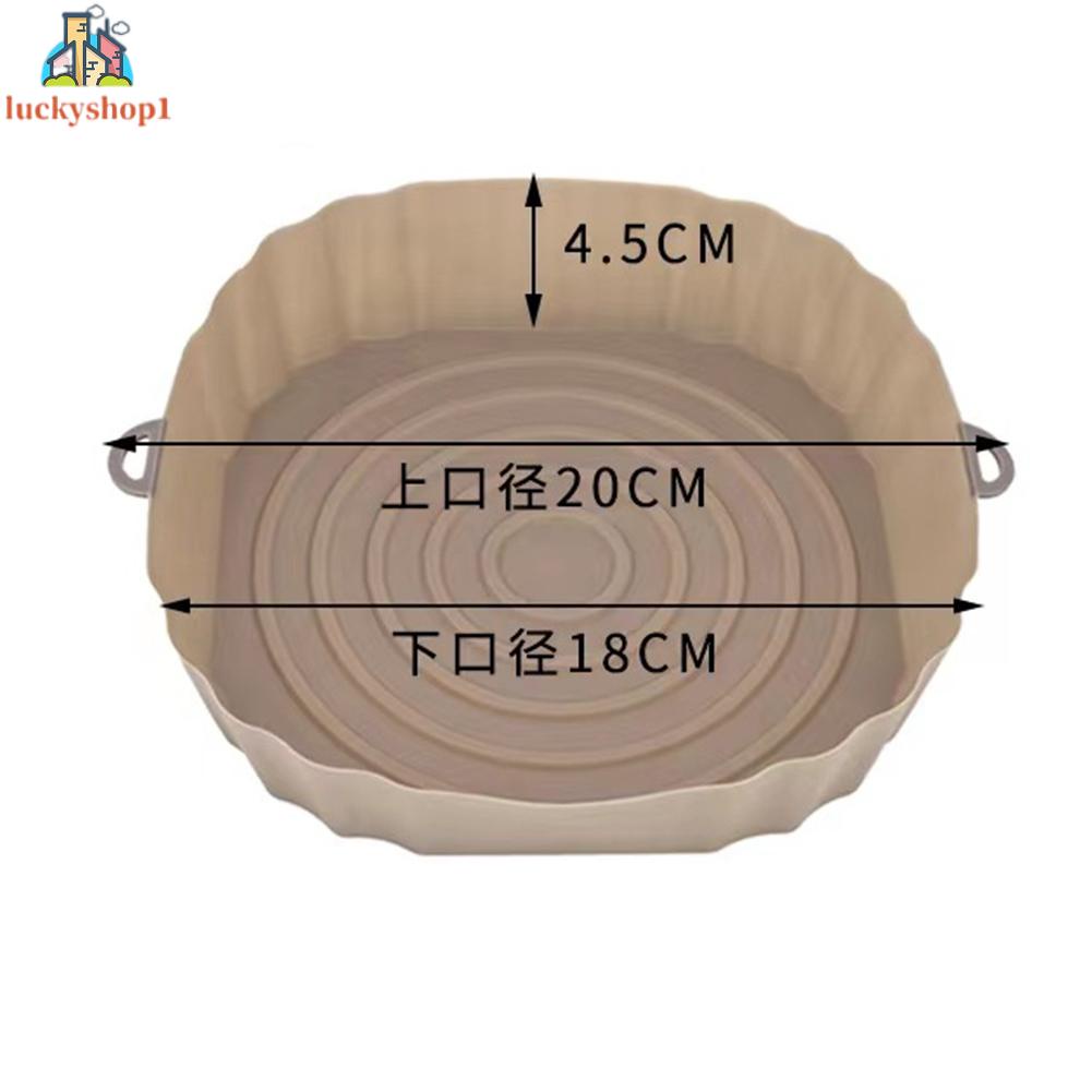 Mới không dính Silicone Oil Air Fried Pan Silicone Baking Pan Không khí Fried Pan Khay tái sử dụng Silicone Baking Pan
