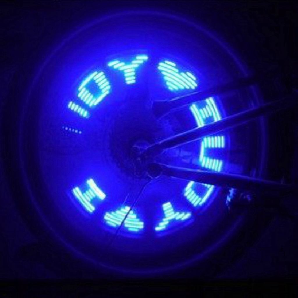 Đèn LED chạy chữ gắn van xe máy