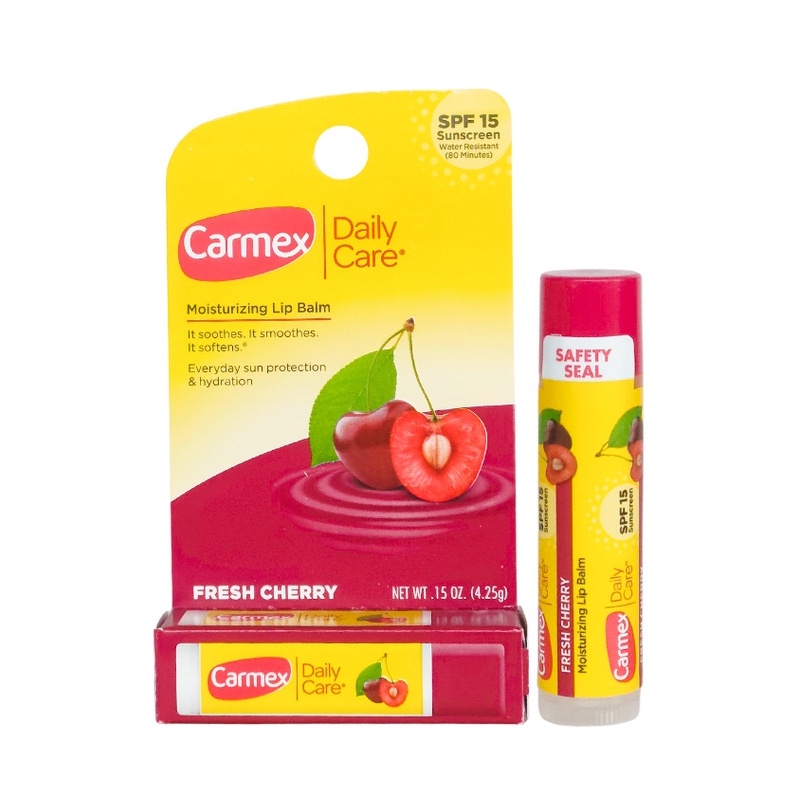 Dưỡng môi Carmex Moisturizing Cherry Lip Balm Stick SPF15