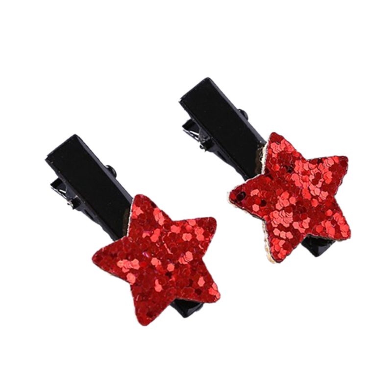 Set 2 Kẹp Tóc Hình Ngôi Sao Lấp Lánh Cho Bé Gái