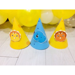 Nón sinh nhật khủng long cho bé nhiều màu Tnoi54