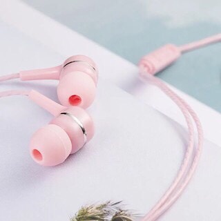Tai nghe điện thoại nhét tai in ear kim loại dây dù dạ chống rối Super Bass 3D New 2021