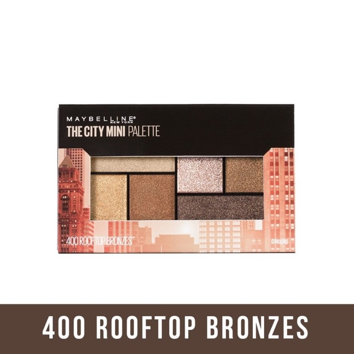 Bảng Phấn Mắt Maybelline New York 6 Màu The City Mini Palette 6.1g Rooftop Bronzes