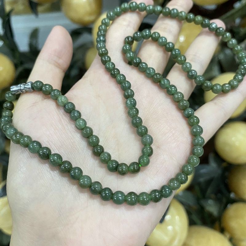 Vòng Cổ Ngọc Xanh Size 6 Ly