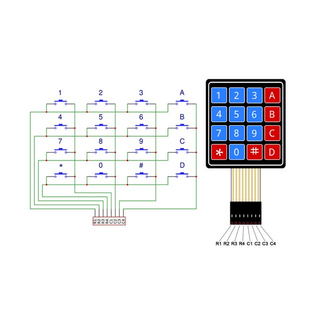 Bàn phím ma trận 4x4 và 4x1