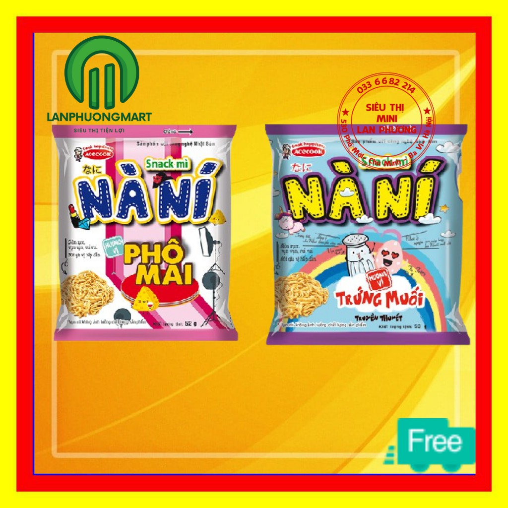 SNACK MÌ NÀ NÍ TRỨNG MUỐI PHÔ MAI MÌ ENAAK GÀ VÀNG