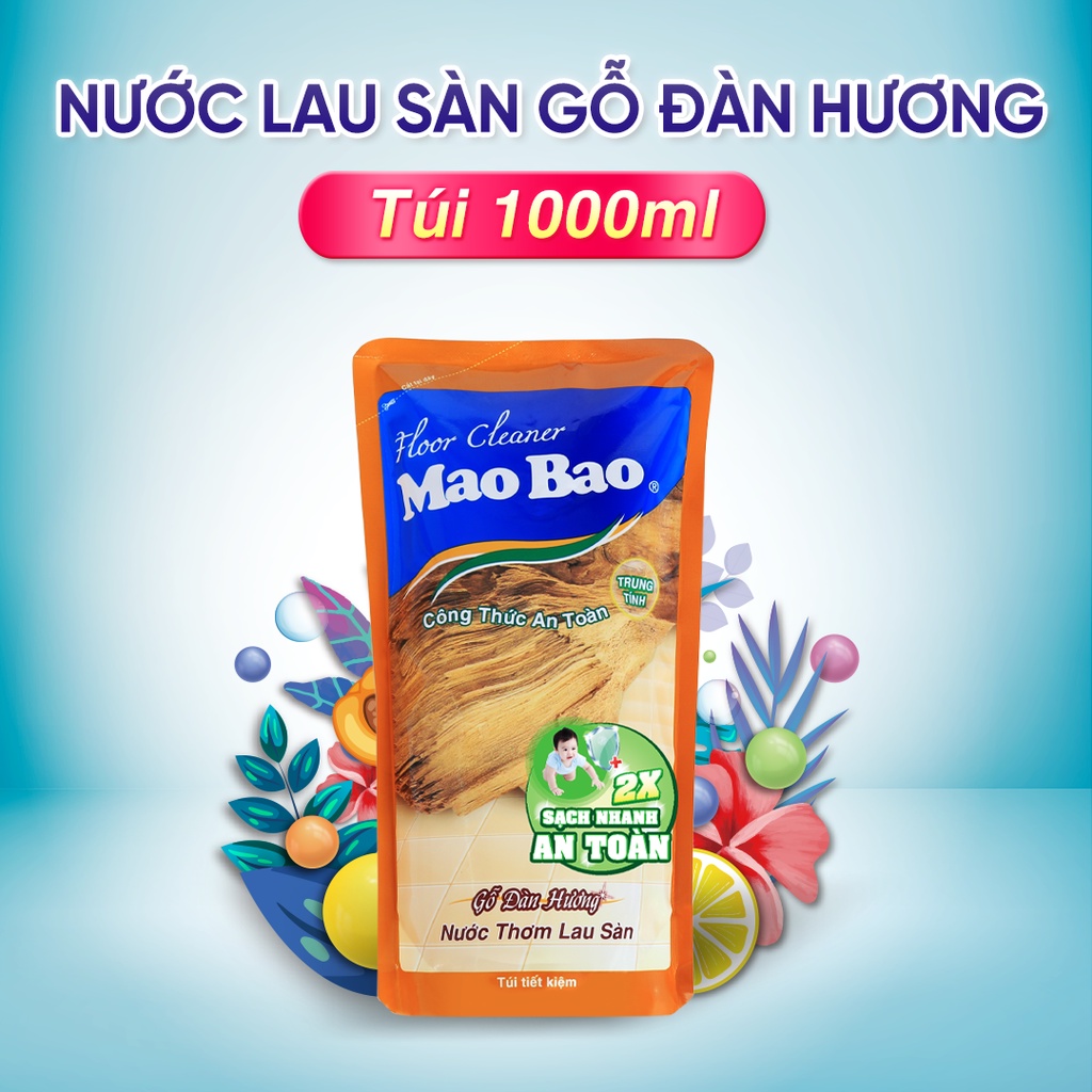 Nước Lau Sàn Sandalwood Mao Bao hương gỗ đàn hương 1000ml