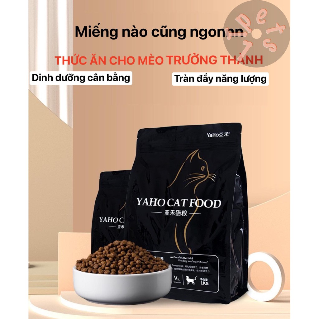 Thức ăn cho mèo Yaho Cat Food 1kg làm sáng mắt cho mèo trưởng thành