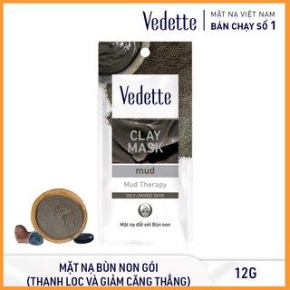 ❤️ MẶT NẠ ĐẤT SÉT BÙN KHOÁNG 12g VEDETTE