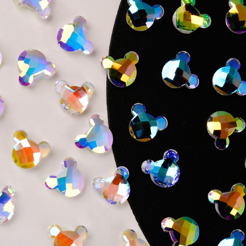 Hộp Pha Lê Mini Hình Chuột Elf Trang Trí Móng Tay Cho Nữ