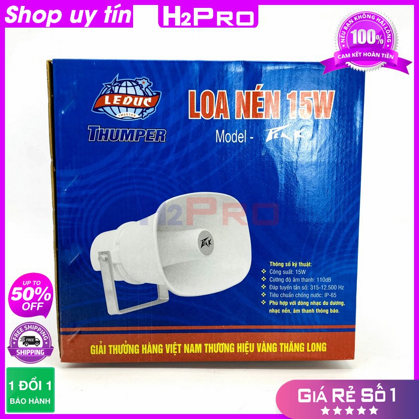 [RẺ VÔ ĐỊCH] Loa Nén Phóng Thanh PEAK 15 - 20W, 8 ôm H2Pro chính hãng vành 25x17cm, loa phóng thanh 15W cao cấp, chống n