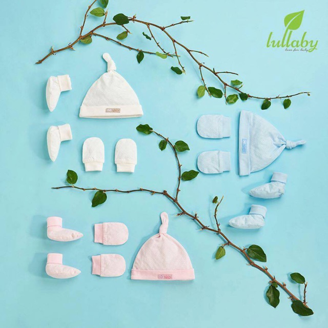 Phụ kiện sơ sinh Lullaby (mũ + bao tay + bao chân)