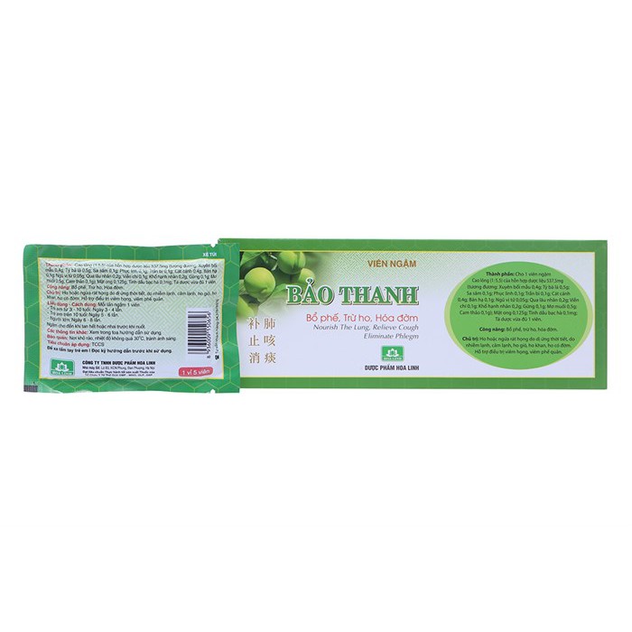 Combo 5 vỉ Viên ngậm  Bảo Thanh vỉ 5 viên