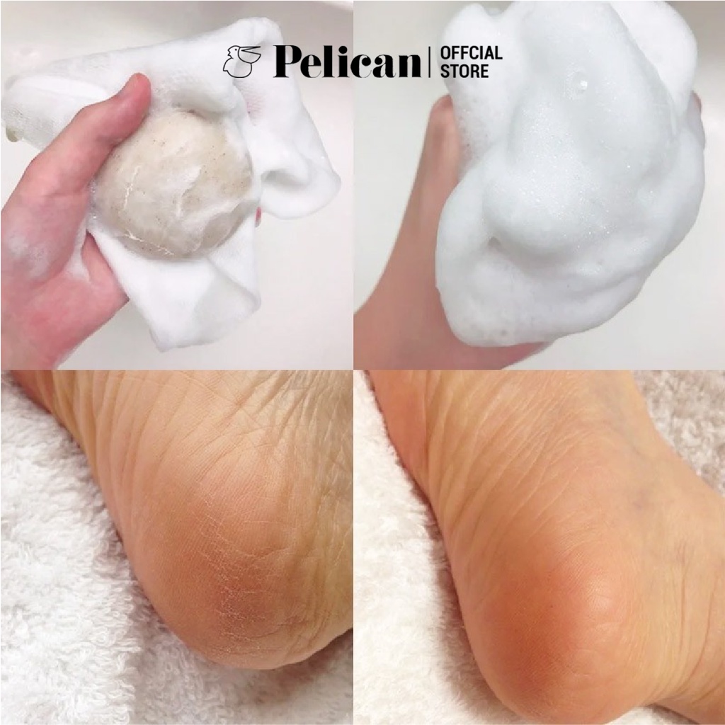 [Mã BMBAU50 giảm 7% đơn 99K] Xà phòng chăm sóc chân chiết xuất hoa trái cây Pelican Foot Care Scrub Soap 80g