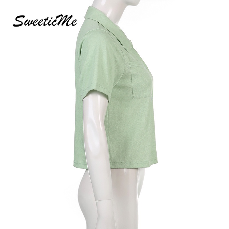 Áo Croptop Dệt Kim Dáng Rộng Sweeticme 2022 Thời Trang Cho Nữ