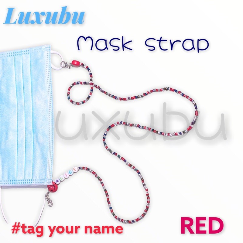 //LUXUBU// HANDMADE dây đeo khẩu trang làm tên theo yêu cầu/ mask strap/ dây đeo hạt cườm