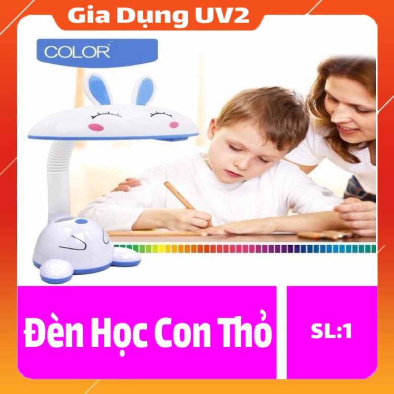 Đèn bàn học hình con thỏ đèn led ánh sáng trắng, vàng và trắng ấm đọc sách chống cận cho trẻ học sinh