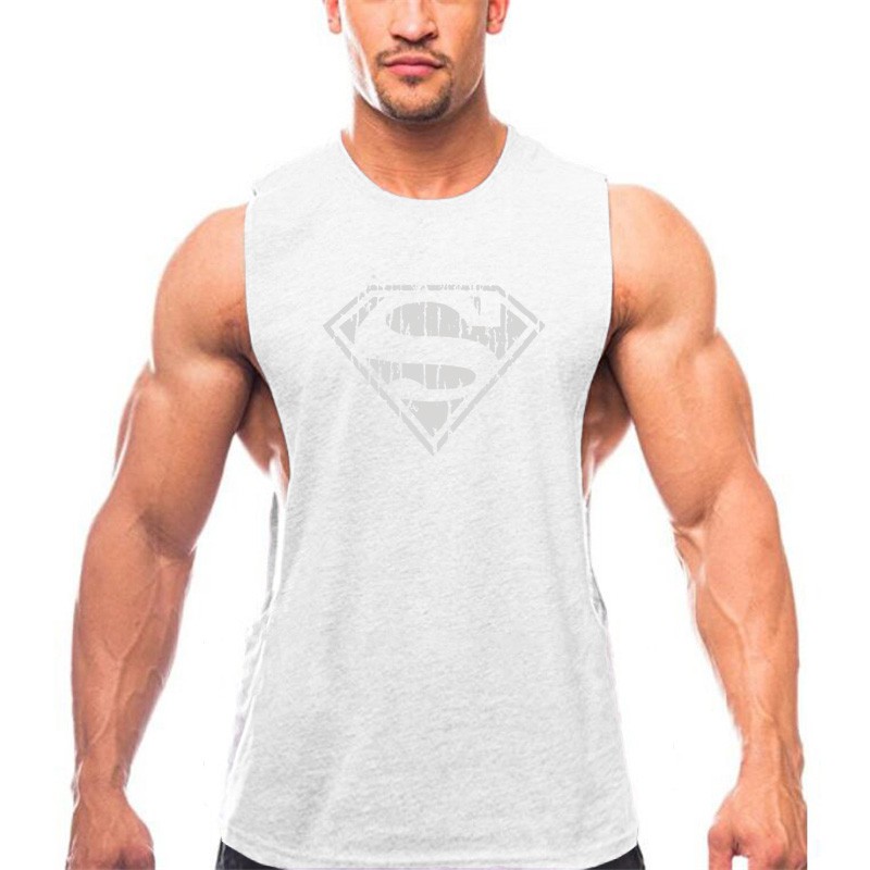 Áo sát nách vải cotton tập thể thao cho nam