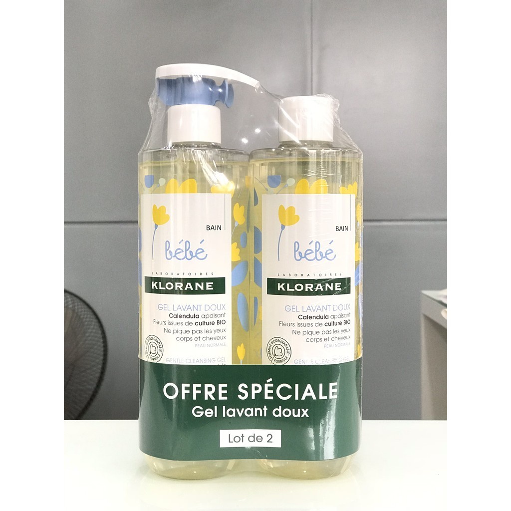 Sữa tắm gội Pháp KLORANE BEBE cho bé, chai 500ml