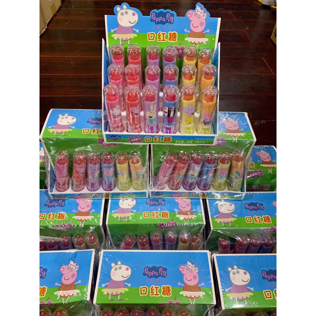 [Cực Hot] Kẹo son môi bé heo Peppa Pig đủ màu siêu xinh