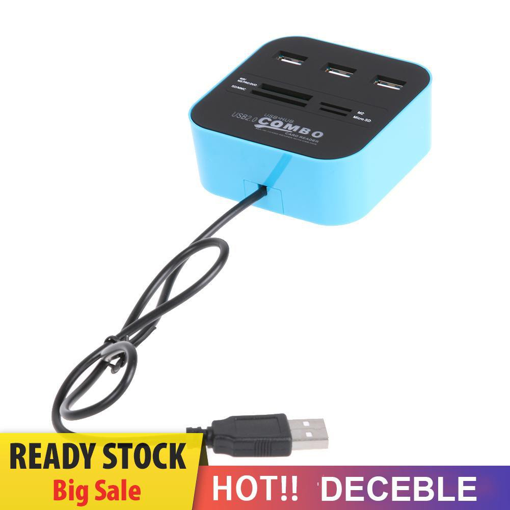 Đầu Đọc Thẻ Nhớ Sd Mmc Cổng Usb 2.0 Combo Hub M2 Tf Ms Đa Năng