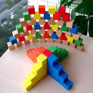 sét 50 khối  vuông màu cỡ to( cube 2,5cm)
